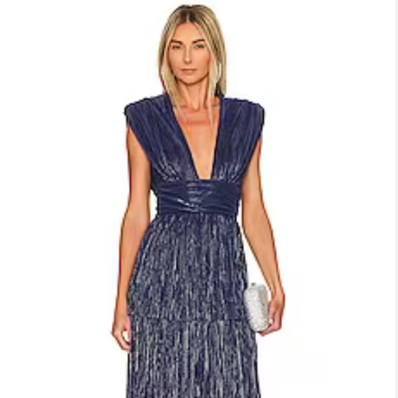 Sabina Musayev Judith Open-Back Tiered Maxi Dress - Picture 1 of 6